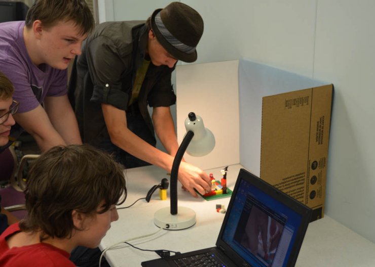 Photography by Pioneer Library System (Flickr) Saturday Academy students working on stop motion animation