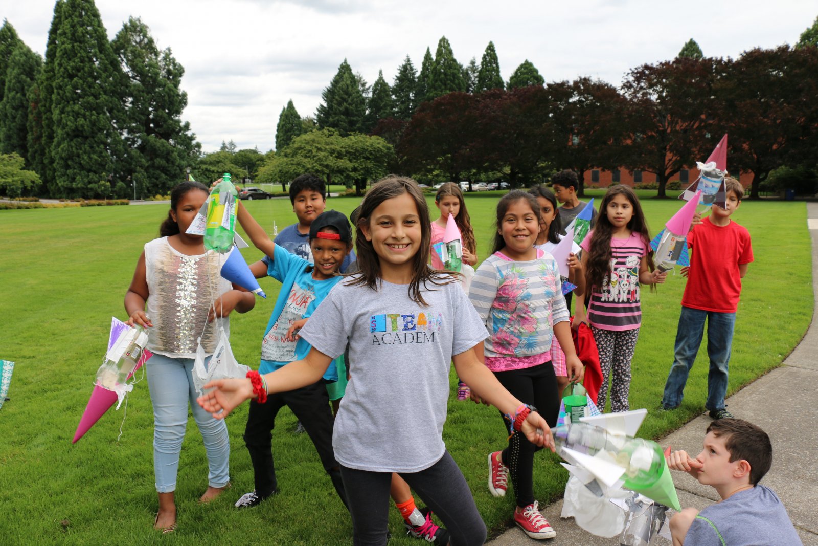 Children smiling & having fun at Saturday Academy's camp